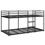 Casa si Gradina - Mobilier - Paturi si accesorii - Paturi - Pat supraetajat fara saltea negru 90x190 cm otel - Infinity.ro