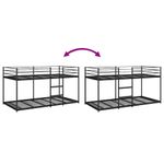 Casa si Gradina - Mobilier - Paturi si accesorii - Paturi - Pat supraetajat fara saltea negru 90x190 cm otel - Infinity.ro