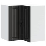 Casa si Gradina - Mobilier - Comode si corpuri - Corpuri bucatarie - Dulap de colt de bucatarie „Lucca” din lemn negru prelucrat - Infinity.ro