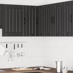 Casa si Gradina - Mobilier - Comode si corpuri - Corpuri bucatarie - Dulap de colt de bucatarie „Lucca” din lemn negru prelucrat - Infinity.ro