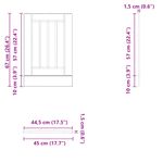 Electronice si Electrocasnice - Masini de spalat vase - Accesorii masini de spalat vase - Panou pentru masina de spalat vase „Lucca” lemn prelucrat alb, mărime 45x1.5x67 cm - Infinity.ro