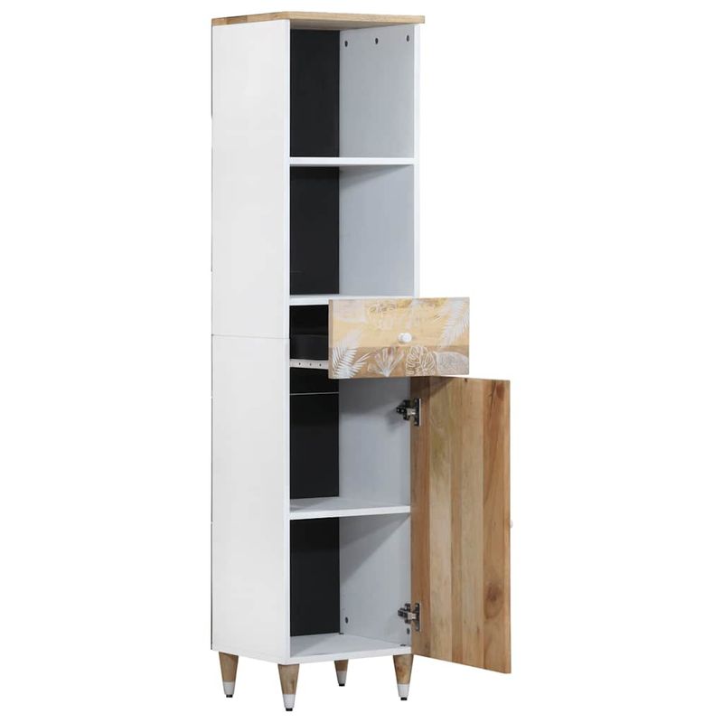 Casa si Gradina - Mobilier - Mobilier baie - Comode baie - Dulap de baie, 38x33,5x160 cm, lemn masiv de mango - Infinity.ro