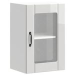 Casa si Gradina - Mobilier - Comode si corpuri - Corpuri bucatarie - Dulap de bucatarie cu usa din sticla „Lucca” alb lucios - Infinity.ro