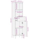 Casa si Gradina - Mobilier - Mobilier baie - Comode baie - Dulap de baie, 38x33,5x160 cm, lemn masiv de mango - Infinity.ro