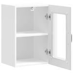 Casa si Gradina - Mobilier - Comode si corpuri - Corpuri bucatarie - Dulap de bucatarie cu usa din sticla „Lucca” alb lucios - Infinity.ro