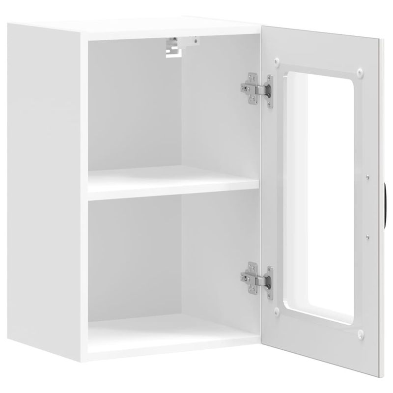 Casa si Gradina - Mobilier - Comode si corpuri - Corpuri bucatarie - Dulap de bucatarie cu usa din sticla „Lucca” alb lucios - Infinity.ro