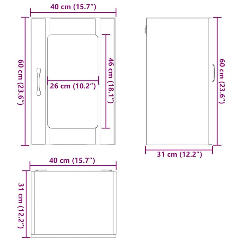 Casa si Gradina - Mobilier - Comode si corpuri - Corpuri bucatarie - Dulap de bucatarie cu usa din sticla „Lucca” alb lucios - Infinity.ro