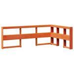 Casa si Gradina - Mobilier - Paturi si accesorii - Paturi - Pat cu biblioteca fara saltea maro 135x190 cm lemn masiv de pin - Infinity.ro