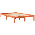 Casa si Gradina - Mobilier - Paturi si accesorii - Paturi - Pat cu biblioteca fara saltea maro 135x190 cm lemn masiv de pin - Infinity.ro