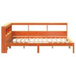 Casa si Gradina - Mobilier - Paturi si accesorii - Paturi - Pat cu biblioteca fara saltea maro 135x190 cm lemn masiv de pin - Infinity.ro