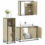 Casa si Gradina - Mobilier - Seturi de mobilier - Seturi baie - Set mobilier de baie, 3 piese, stejar sonoma, lemn prelucrat - Infinity.ro