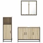 Casa si Gradina - Mobilier - Seturi de mobilier - Seturi baie - Set mobilier de baie, 3 piese, stejar sonoma, lemn prelucrat - Infinity.ro