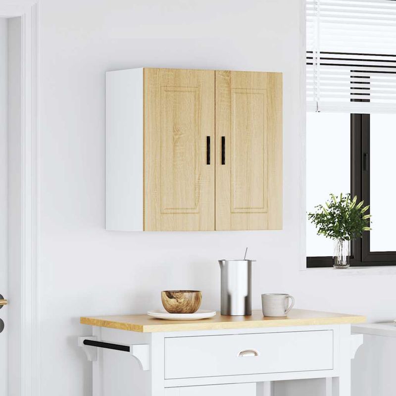 Casa si Gradina - Mobilier - Comode si corpuri - Corpuri bucatarie - Dulap de bucatarie "Porto" din lemn de stejar sonoma, model 1x dulap de perete (2 uși), mărime 60x31x60 cm - Infinity.ro