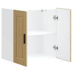 Casa si Gradina - Mobilier - Comode si corpuri - Corpuri bucatarie - Dulap de bucatarie "Porto" din lemn de stejar sonoma, model 1x dulap de perete (2 uși), mărime 60x31x60 cm - Infinity.ro
