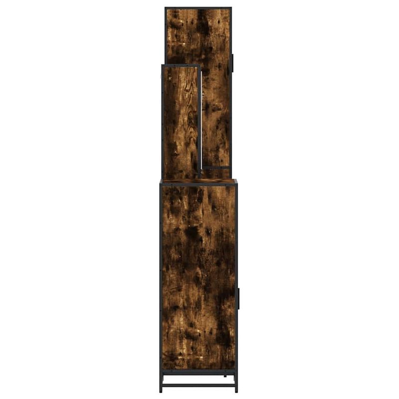 Casa si Gradina - Mobilier - Seturi de mobilier - Seturi baie - Set de mobilier de baie 4 piese Lemn prelucrat de stejar afumat - Infinity.ro