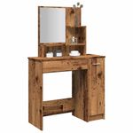 Casa si Gradina - Mobilier - Comode si corpuri - Masute de toaleta - Masa de toaleta cu oglinda lemn vechi 86,5x35x136 cm - Infinity.ro