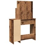 Casa si Gradina - Mobilier - Comode si corpuri - Masute de toaleta - Masa de toaleta cu oglinda lemn vechi 86,5x35x136 cm - Infinity.ro