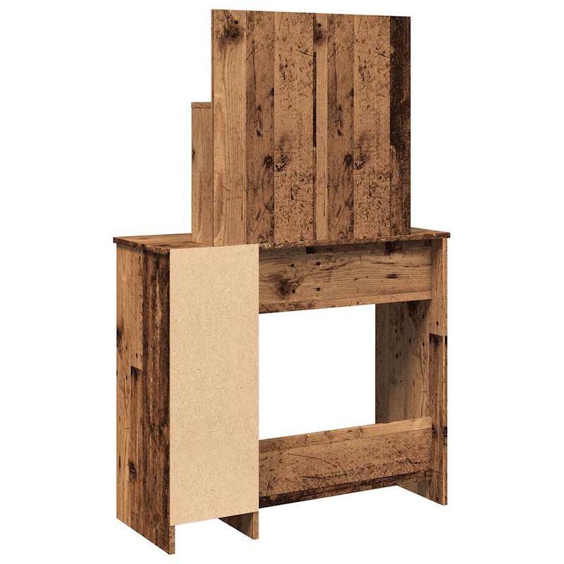Casa si Gradina - Mobilier - Comode si corpuri - Masute de toaleta - Masa de toaleta cu oglinda lemn vechi 86,5x35x136 cm - Infinity.ro