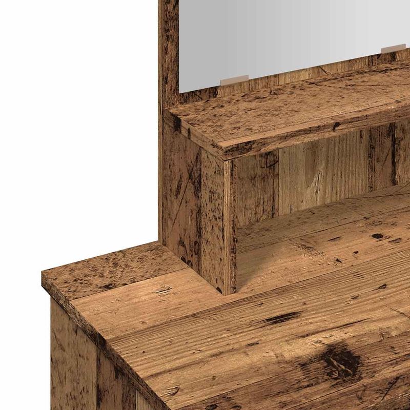 Casa si Gradina - Mobilier - Comode si corpuri - Masute de toaleta - Masa de toaleta cu oglinda lemn vechi 86,5x35x136 cm - Infinity.ro