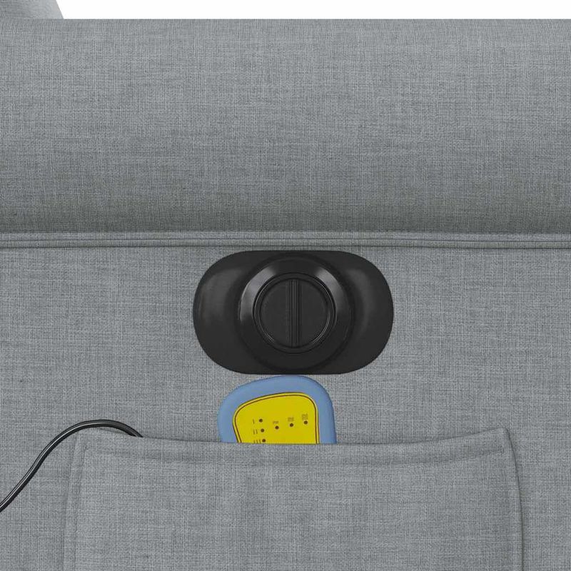 Ingrijire personala si Cosmetice - Sanatate si wellness - Articole wellness - Fotolii de masaj - Fotoliu electric de masaj rabatabil, gri deschis, microfibra - Infinity.ro