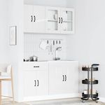 Casa si Gradina - Mobilier - Comode si corpuri - Corpuri bucatarie - Set dulap de bucatarie 4 piese „Kalmar” alb lucios Lemn - Infinity.ro