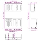 Casa si Gradina - Mobilier - Comode si corpuri - Corpuri bucatarie - Set dulap de bucatarie 4 piese „Kalmar” alb lucios Lemn - Infinity.ro