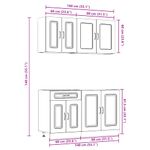 Casa si Gradina - Mobilier - Comode si corpuri - Corpuri bucatarie - Set dulap de bucatarie 4 piese „Kalmar” alb lucios Lemn - Infinity.ro