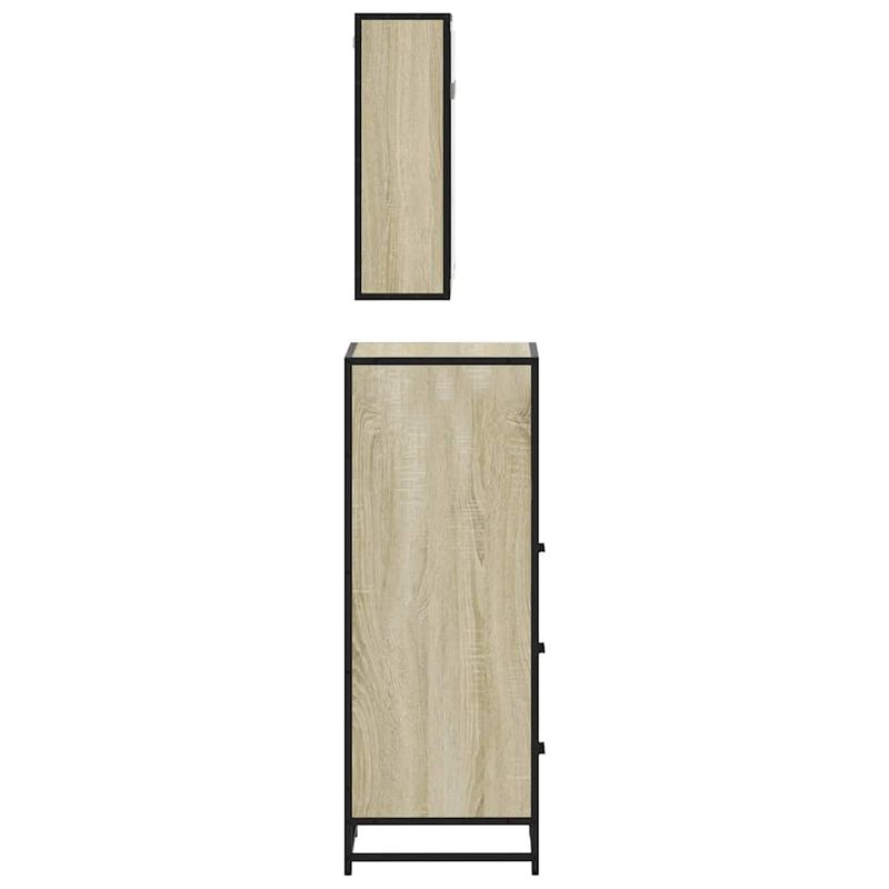 Casa si Gradina - Mobilier - Seturi de mobilier - Seturi baie - Set mobilier de baie, 3 piese, stejar sonoma, lemn prelucrat - Infinity.ro