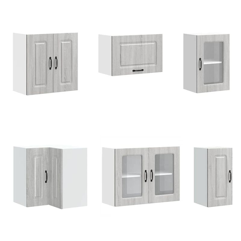 Casa si Gradina - Mobilier - Comode si corpuri - Corpuri bucatarie - Set de dulapuri de bucatarie 11 piese „Kalmar” lemn Sonoma gri - Infinity.ro