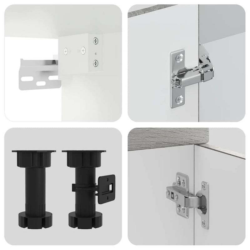 Casa si Gradina - Mobilier - Comode si corpuri - Corpuri bucatarie - Set de dulapuri de bucatarie 11 piese „Kalmar” lemn Sonoma gri - Infinity.ro