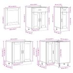 Casa si Gradina - Mobilier - Comode si corpuri - Corpuri bucatarie - Set dulap de bucatarie 11 piese „Porto” lemn negru prelucrat - Infinity.ro