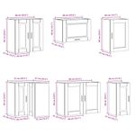 Casa si Gradina - Mobilier - Comode si corpuri - Corpuri bucatarie - Set dulap de bucatarie 11 piese „Porto” lemn negru prelucrat - Infinity.ro
