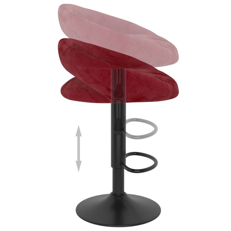 Casa si Gradina - Mobilier - Scaune si fotolii - Scaune - Scaune de bar, 2 buc., rosu vin, catifea - Infinity.ro