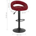 Casa si Gradina - Mobilier - Scaune si fotolii - Scaune - Scaune de bar, 2 buc., rosu vin, catifea - Infinity.ro