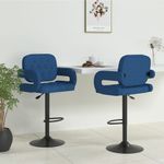 Casa si Gradina - Mobilier - Scaune si fotolii - Scaune - Scaune de bar, 2 buc., albastru, material textil - Infinity.ro