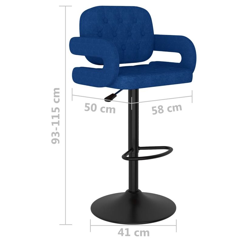 Casa si Gradina - Mobilier - Scaune si fotolii - Scaune - Scaune de bar, 2 buc., albastru, material textil - Infinity.ro