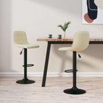 Casa si Gradina - Mobilier - Scaune si fotolii - Scaune - Scaune de bar, 2 buc., crem, catifea - Infinity.ro