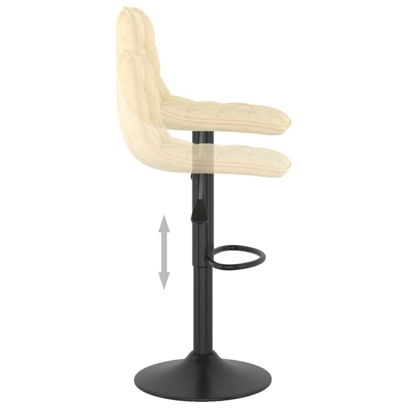 Casa si Gradina - Mobilier - Scaune si fotolii - Scaune - Scaune de bar, 2 buc., crem, catifea - Infinity.ro