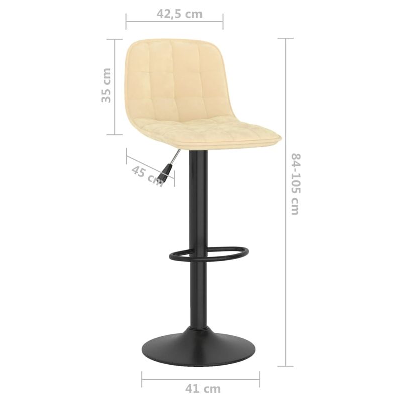 Casa si Gradina - Mobilier - Scaune si fotolii - Scaune - Scaune de bar, 2 buc., crem, catifea - Infinity.ro