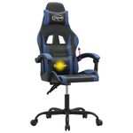 PC, gaming si accesorii - Gaming - Accesorii gaming - Scaune gaming - Scaun de gaming pivotant, negru si albastru, piele ecologica - Infinity.ro