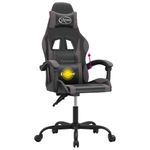 PC, gaming si accesorii - Gaming - Accesorii gaming - Scaune gaming - Scaun de gaming pivotant, negru si gri, piele ecologica - Infinity.ro