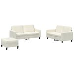 Casa si Gradina - Mobilier - Seturi de mobilier - Seturi living - Set de canapele, 3 piese, crem, catifea - Infinity.ro