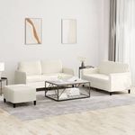 Casa si Gradina - Mobilier - Seturi de mobilier - Seturi living - Set de canapele, 3 piese, crem, catifea - Infinity.ro