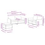 Casa si Gradina - Mobilier - Seturi de mobilier - Seturi living - Set de canapele, 3 piese, crem, catifea - Infinity.ro