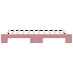 Casa si Gradina - Mobilier - Paturi si accesorii - Paturi - Pat de zi cu extensie, roz, 100x200 cm, catifea - Infinity.ro