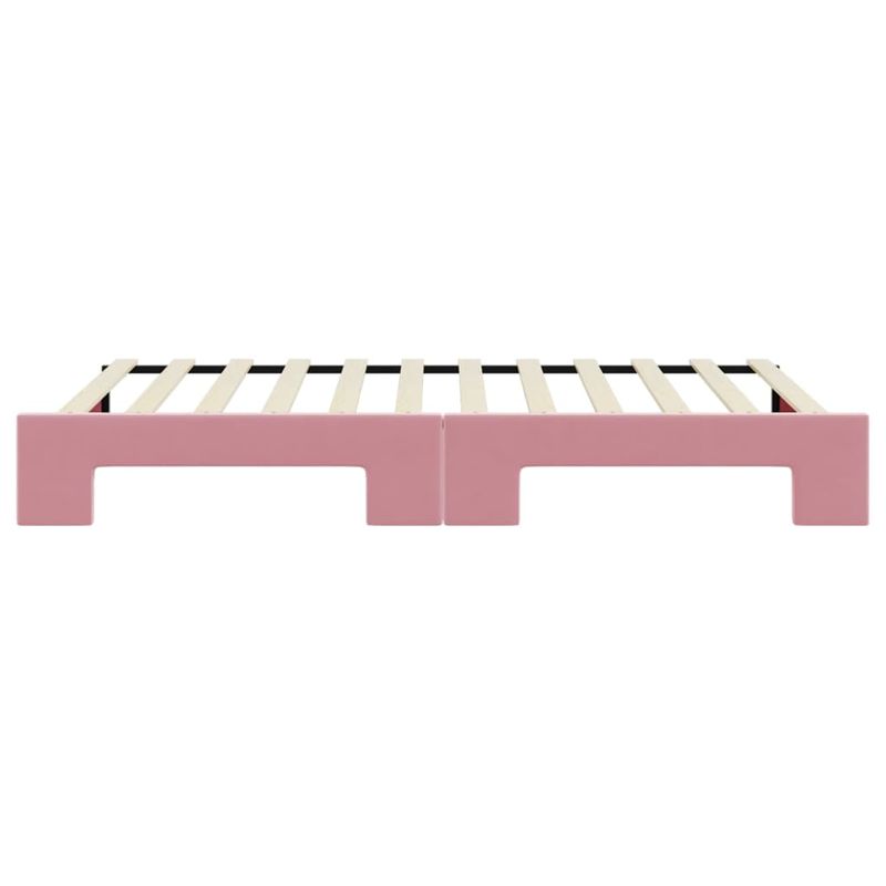 Casa si Gradina - Mobilier - Paturi si accesorii - Paturi - Pat de zi cu extensie, roz, 100x200 cm, catifea - Infinity.ro