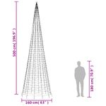 Casa si Gradina - Decoratiuni - Decoratiuni de sezon - Lumina brad de Craciun pe catarg, 1534 LED-uri, alb cald 500 cm - Infinity.ro