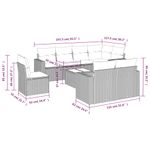 Casa si Gradina - Gradina si terasa - Mobilier exterior - Canapele si fotolii gradina - Set canapele de gradina cu perne, 9 piese, maro, poliratan - Infinity.ro