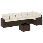 Casa si Gradina - Gradina si terasa - Mobilier exterior - Seturi mobila gradina - Set canapele de gradina cu perne, 7 piese, maro, poliratan - Infinity.ro