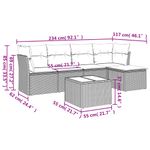 Casa si Gradina - Gradina si terasa - Mobilier exterior - Seturi mobila gradina - Set canapele de gradina cu perne, 6 piese, maro, poliratan - Infinity.ro